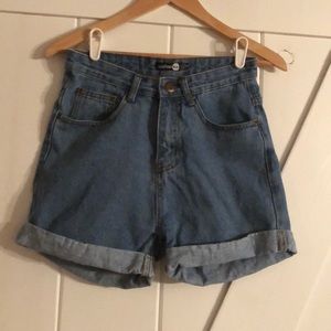 High waisted mom shorts